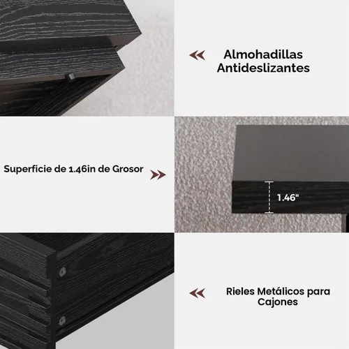 Vista 8 de Mesa de café IRONCK con luz LED y estación de carga, 4 cajones de almacenamiento con diseño de rejilla, mesa de café cuadrada para sala de estar