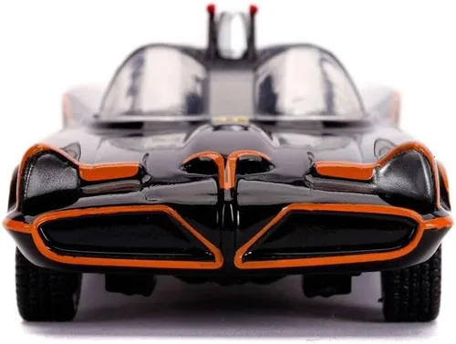 Vista 2 de Jada Toys DC Comics 1:32 Classic TV Series 1966 Batmobile - Coche fundido a presión con figura de Batman, juguetes para niños y adultos