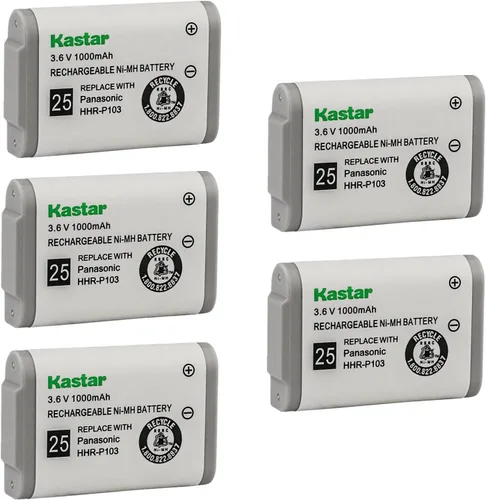 Vista 4 de Kastar Paquete de 1 batería de repuesto HHR-P103 para Panasonic KXTGA230S KX-TGA230W KXTGA230W KX-TGA2352 KXTGA2352 KX-TGA271 KXTGA271 KX-TGA271A