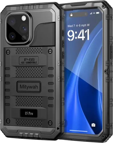 Vista 25 de Mitywah Funda impermeable para iPhone 7/iPhone 8 / iPhone SE 2020, funda de metal resistente de grado militar, protección de cuerpo completo