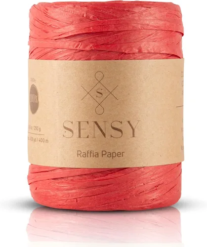 Vista 25 de Sensy Premium - Papel de rafia (438 yardas), cinta de papel (azul)