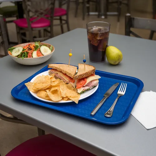 Vista 3 de Carlisle FoodService Products CT121614 Bandeja estándar para cafetería/comida rápida, 12 x 16 pulgadas, azul