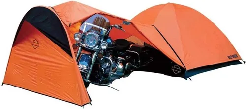 Vista 2 de Harley-Davidson Tienda de campaña domo con almacenamiento para motocicleta, naranja HDL-10010A