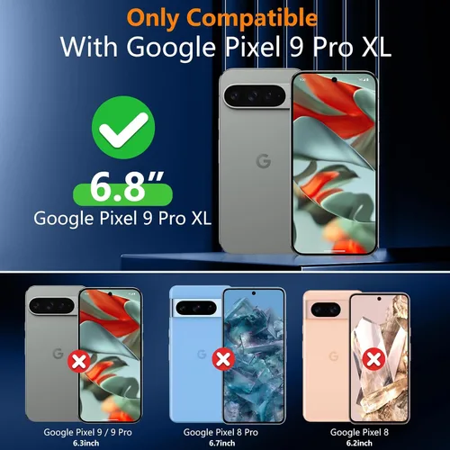 Vista 2 de Justcool Funda diseñada para Google Pixel 9 Pro XL, [protección contra caídas de grado militar de 10 pies] Funda resistente a prueba de golpes