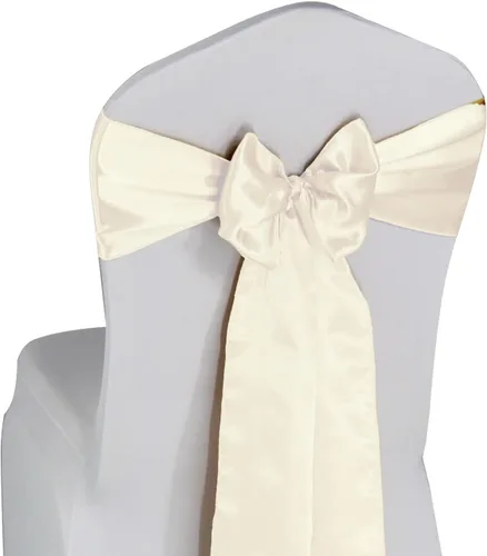 Vista 7 de WELMATCH Lazos de satén rosa rubor para silla, 50 unidades, lazos para sillas de decoración de banquetes de boda, fiesta, evento (rosa rubor, 50)
