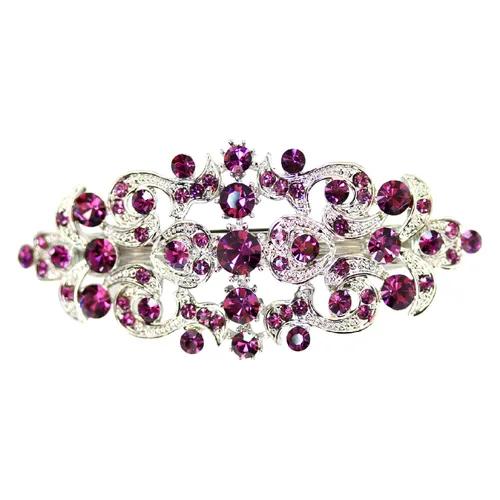 Vista 29 de Faship Precioso pasador floral de cristal AB Rhinestone