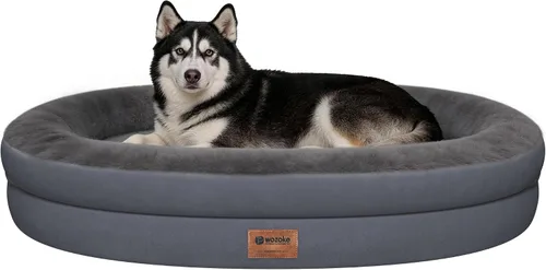Vista 38 de Cama ortopédica lavable grande para perros: Cama de espuma viscoelástica impermeable para mascotas con refuerzos - Funda ortopédica extraíble