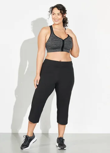 Vista 5 de Jockey Brasier sin costuras con cierre frontal para mujer Negro (Black Space Dye)