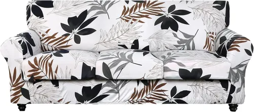 Vista 18 de SearchI Funda elástica para sofá, funda para sillón de 2 piezas con funda de cojín separada para silla, protector de muebles lavable para sala