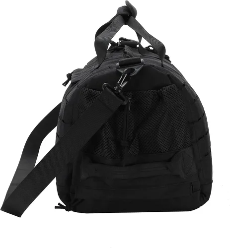 Vista 4 de SEYATULLH Bolsa de lona táctica militar para hombres y mujeres con compartimento para zapatos, bolsa de gimnasio, bolsa de fitness, bolsa