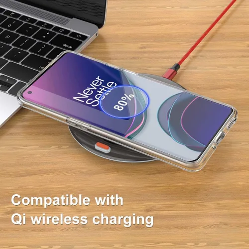 Vista 7 de Funda protectora transparente para Oneplus 9 a prueba de golpes [parte trasera de policarbonato duro+parachoques de TPU suave] [antiamarilleo]