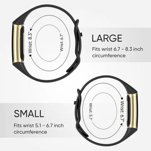 Vista 4 de lepmok Paquete de 12 correas compatibles con Fitbit Charge 5, correas de repuesto de silicona suave transpirable para Fitbit Charge 5 Advanced