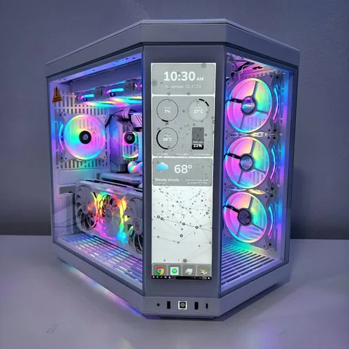 Vista 8 de AsiaHorse FS-9002 Pro - Ventilador de carcasa RGB de 4.724 in, 26 LED ARGB y bucles LED dobles Lingting, ventilador de caja Pwm de 800-1800rpm