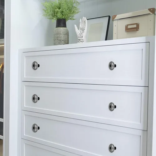 Vista 4 de uxcell 6 piezas de cerámica pomos tirador muebles cajón armario armario aparador cajas de almacenamiento accesorios 1.260 in diámetro gris