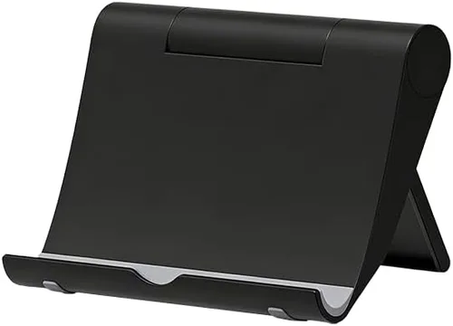 Vista 17 de Soporte para tableta, soporte plegable ajustable para teléfono celular, compatible con la mayoría de iPad y teléfonos inteligentes, accesorio