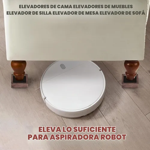 Vista 6 de Elevadores de cama, elevadores de muebles (juego de 8 pulgadas de altura, 1 pulgada) se pueden ajustar a 2 pulgadas, 3 pulgadas o 4 pulgadas