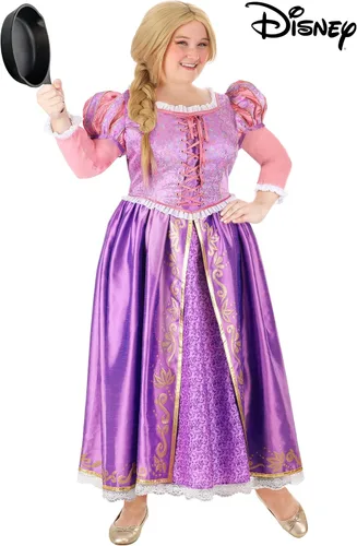 Vista 2 de Disfraz de Rapunzel prémium para mujer en talla grande