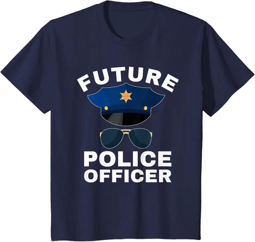 Vista 29 de Camiseta de policía para niños con texto en inglés «Proud Cop Dad»