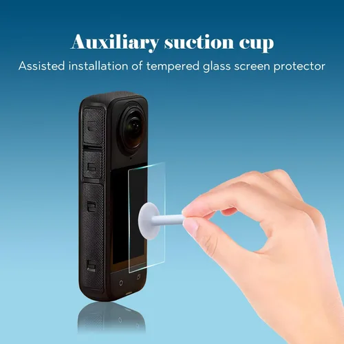 Vista 2 de Protector de pantalla para accesorios de aire Insta 360 X4, pantalla LCD de vidrio templado Insta360 X4, Ultra HD, dureza 9H, resistente a