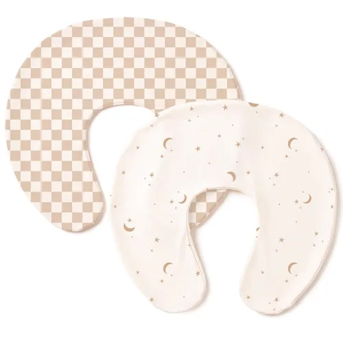 Vista 19 de Konssy Paquete de 2 Fundas para Almohada de Lactancia, Funda de Lactancia Elástica y Suave para Amamantar, Funda de Almohada para Bebés Niñas Niños