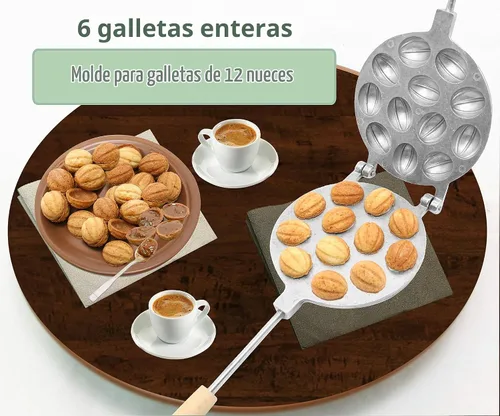 Vista 9 de Molde para galletas de nogal 12 - Oreshki Mold Maker - Moldes para galletas