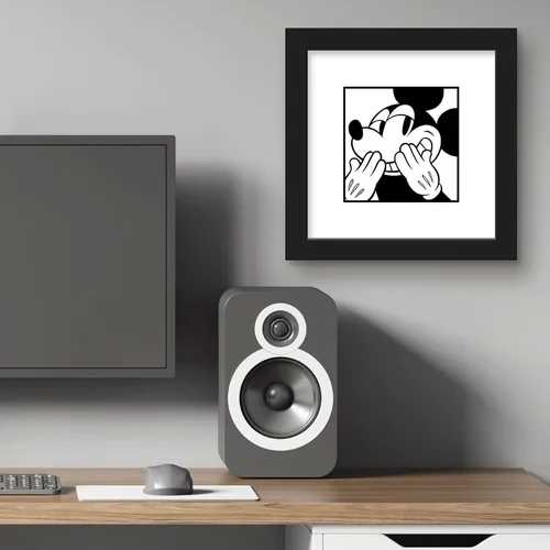 Vista 6 de Trends International Gallery Pops Disney Mickey Mouse - Póster artístico de pared de Mickey Expressions, 12 x 12 pulgadas, versión enmarcada