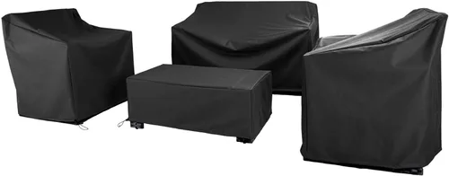 Vista 16 de Fundas para Muebles de Patio, Funda para Muebles de Exterior Impermeable, Fundas de Juego de Muebles de Patio para Juego de Conversación al Aire