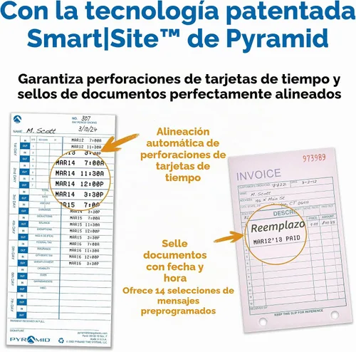 Vista 10 de Pyramid Time Systems Reloj de tiempo resistente 3700ss y sello
