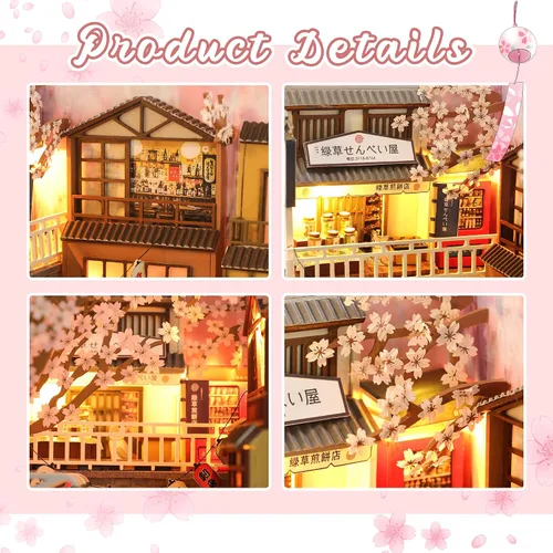 Vista 6 de Flever Kit en Miniatura de Rincón de Libro para Casa de Muñecas DIY, Decoración de Inserción de Estantería Booknook DIY, Kit en Miniatura