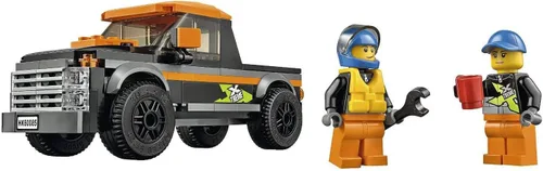 Vista 5 de LEGO City Vehículos grandes con lancha motora, juguete para construir