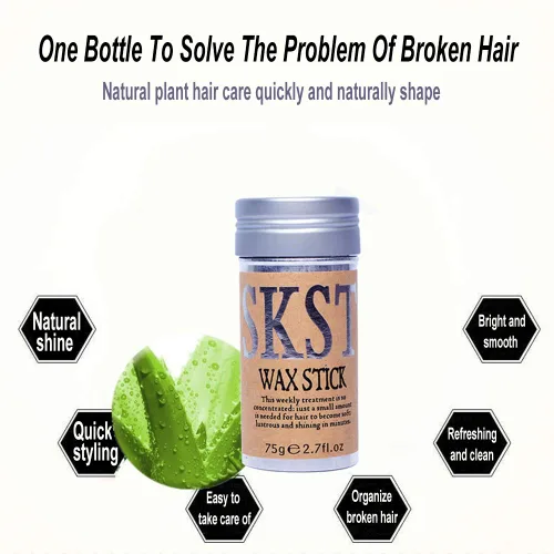 Vista 5 de Barra de cera para el cabello, barra de cera para el cabello, cera para cabello Flyaways Gel Stick no graso para cabello volador y encrespamiento