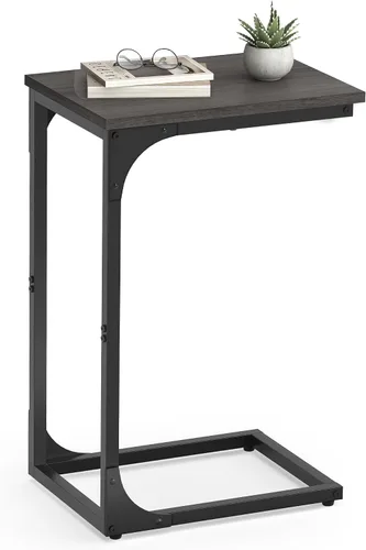 Vista 11 de VASAGLE - Mesa auxiliar en forma de C, mesa lateral pequeña para sofá, mesa de sofá con estructura metálica para sala de estar, dormitorio, mesita