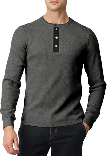 Vista 11 de H2H Chaqueta casual ajustada para hombre, cárdigans de manga larga, térmica Cmttl045-beige