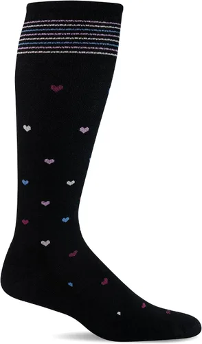 Vista 7 de Sockwell Calcetines de compresión graduados moderados de corazón completo para mujer Carbón
