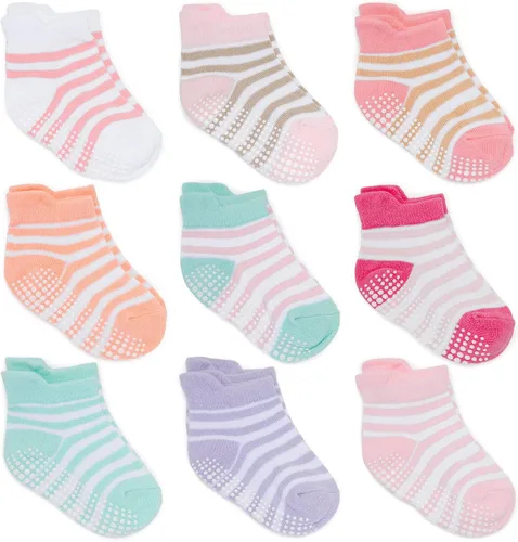 Vista 14 de Calcetines tobilleros antideslizantes Zaples para bebés con suelas antideslizantes para bebés, niños pequeños, niños y niñas