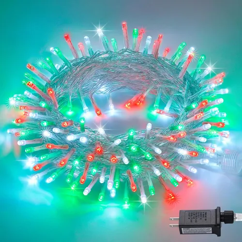 Vista 19 de JMEXSUSS 200 luces LED de Pascua al aire libre e interior para decoraciones, 66 pies conectables pastel luces de Pascua cadena de alambre