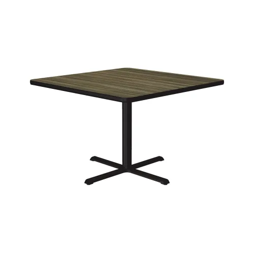 Vista 41 de Correll Mesa de bar redonda de 30 pulgadas, mesa de cóctel de comedor de 29 pulgadas de alto, parte superior laminada de nogal duradero, base