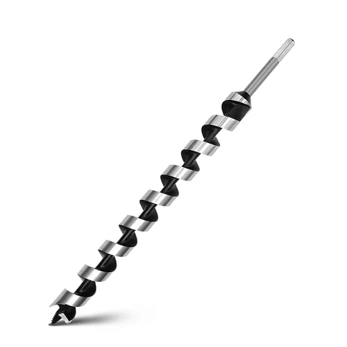 Vista 11 de Broca helicoidal de 0.94 x 11.8 pulgadas para madera, broca helicoidal con vástago hexagonal para madera blanda, madera dura, plástico