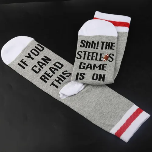 Vista 7 de Regalo de fútbol americano, regalo divertido de cumpleaños, calcetines de fútbol novedosos, Juego Steelers, talla única