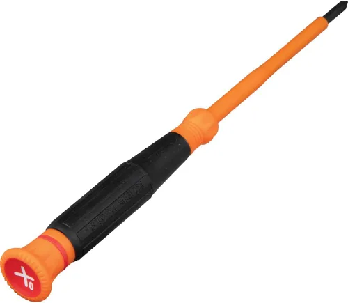 Vista 11 de Klein Tools 6233INS - Destornillador de precisión aislado, mini destornillador eléctrico Phillips #0, 1000 voltios, mango de agarre acolchado
