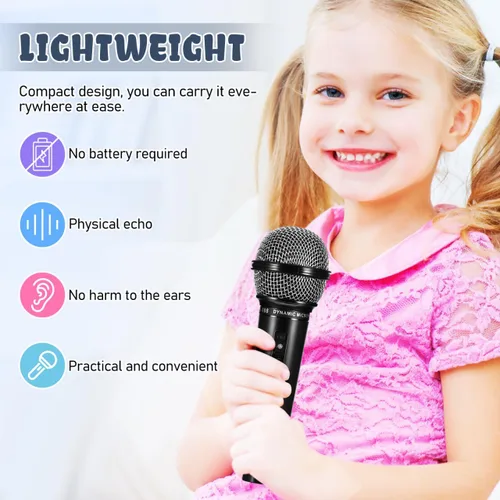 Vista 4 de Toyvian Micrófono para niños: accesorio de micrófono falso de plástico, juguete de micrófono de juego de simulación para niños pequeños - Accesorios