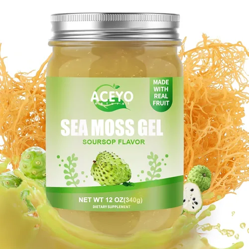 Vista 6 de ACEYO Gel de musgo marino irlandés (18 onzas) crudo vegano mango sabor piña 102 vitaminas y minerales cosechados en la naturaleza sin OMG
