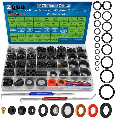 Vista 11 de ZDBB 1000 piezas 18 tamaños Kit de juntas tóricas + Kit surtido de 18 tamaños de arandelas de goma para fontanería, grifos, tubería de agua