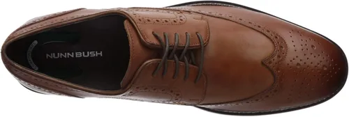 Vista 5 de Nunn Bush Nelson Wing Tip Oxford - Vestido casual con cordones para hombre