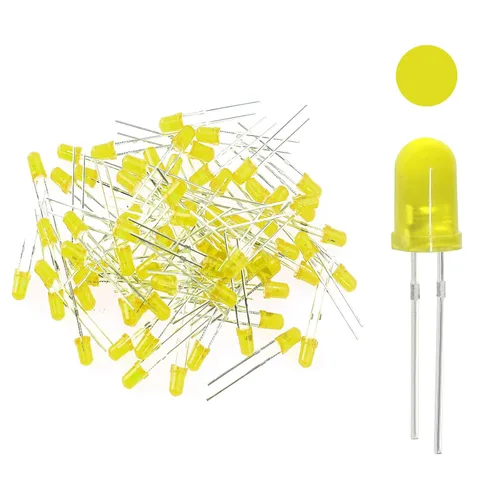 Vista 11 de 200 piezas de kit de surtido de diodos LED de 3 mm de luz emisora de LED, conjunto variado de componentes de circuito LED difusos redondos