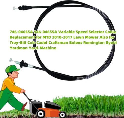 Vista 5 de 746-04655A 946-04655A - Cable selector de velocidad variable de repuesto para cortacésped MTD 2010-2017, también para Troy-Bilt Cub-Cadet Craftsman