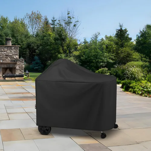 Vista 7 de Unicook Funda para parrilla compatible con parrillas Weber Performer Deluxe de 22 pulgadas, cubierta de barbacoa para exterior, resistente al agua