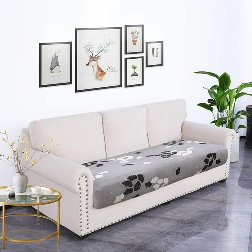 Vista 132 de hyha Fundas de cojín de sofá estampadas, fundas de sofá florales lavables para sofás con 2 cojines, fundas de cojín de patrón elástico para muebles