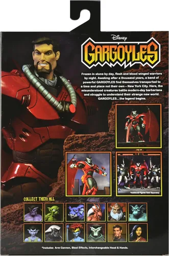 Vista 2 de NECA - Gárgolas - Figura de acción a escala de 7 pulgadas - Figura blindada definitiva de David Xanatos