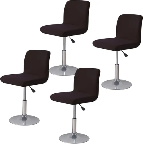 Vista 8 de WOMACO - Funda para taburete de bar con respaldo impreso, para sala de comedor, giratoria, cuadrada, funda para asiento de silla de bar, protector